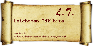 Leichtman Tábita névjegykártya